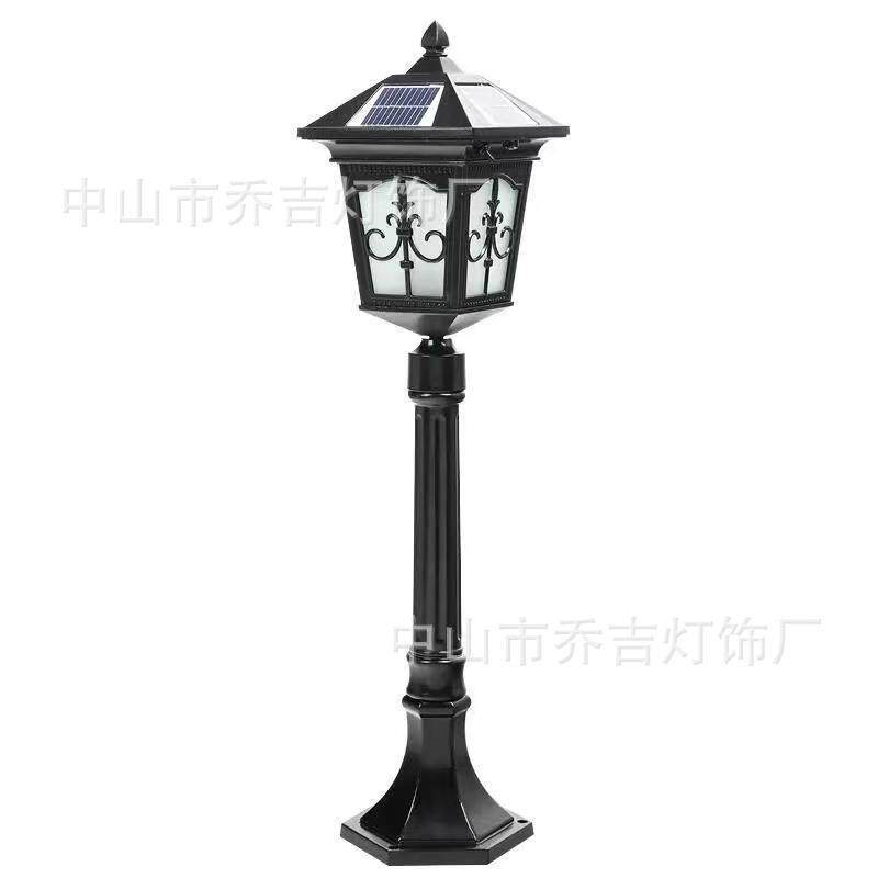 太阳能草坪灯欧式户外防水庭院花园别墅方形草地灯室外高路灯LED