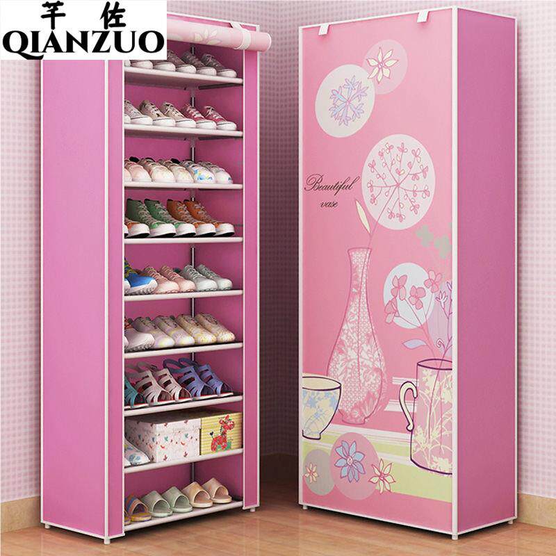 鞋架防尘牛津帆布单卖鞋柜防水布艺加厚罩子衣柜外套布套外罩简易