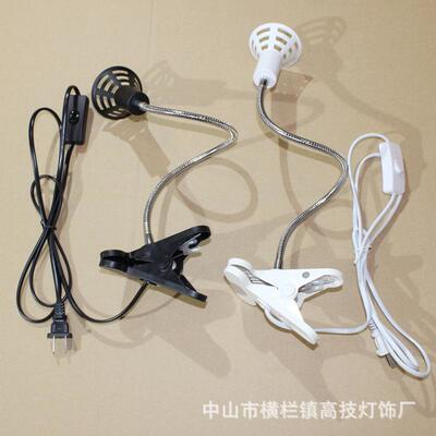 柜台软管照明灯具 MR16 220V50W石英卤素射灯 软杆夹式灯架带插头