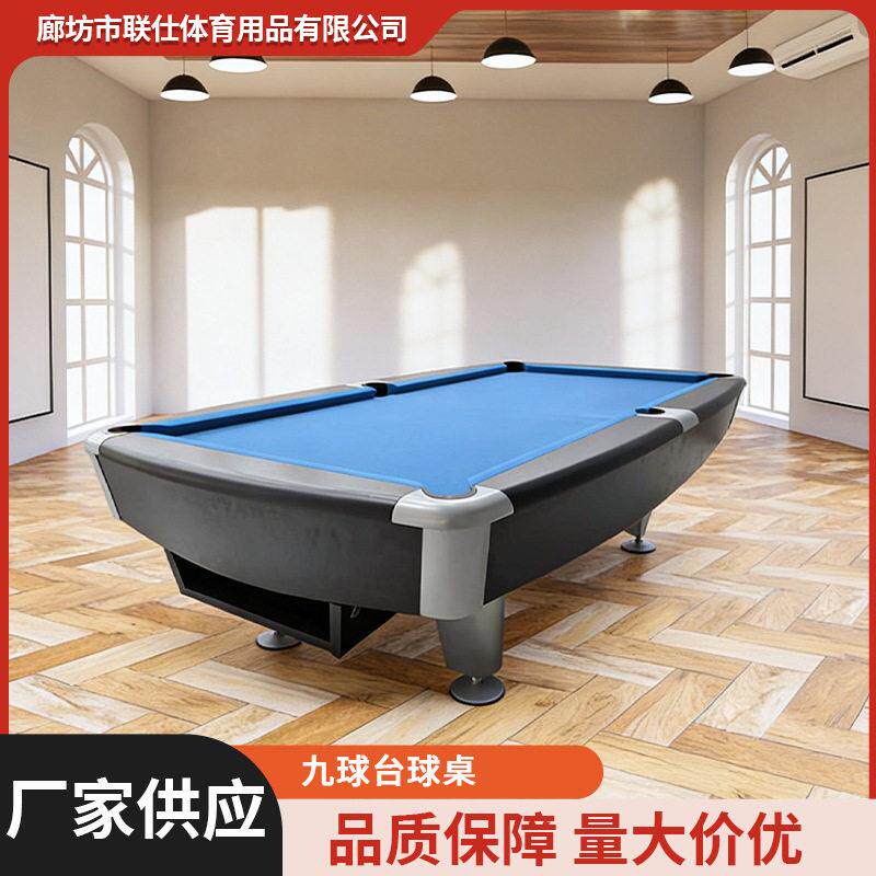 九球台球桌商用球房俱乐部花式九球桌家用成人自动回球桌台
