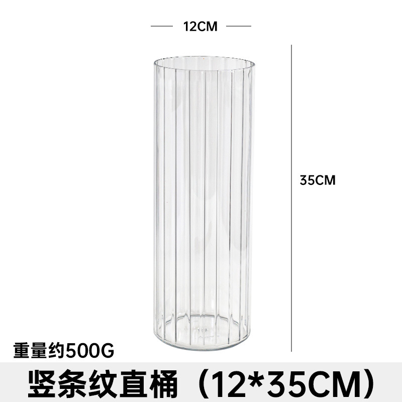 大号插花花瓶亚克力养花桶水养插花花瓶小鱼缸方缸透明筒盆栽泡花