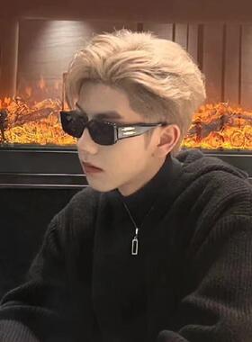 男士高端太阳镜男款新款欧美潮流方框太阳镜时尚嘻哈男女款墨镜潮