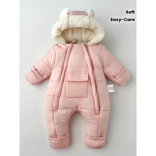 T 89162 Fleece double zip baby onesie 加绒双拉链婴儿连体衣