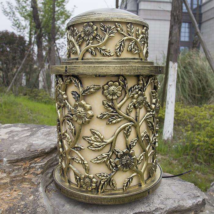 欧式柱头灯门柱围墙灯 别墅花园户外灯圆柱 庭院 柱子灯门灯