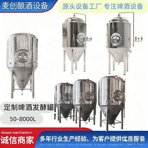 2000三器糖化系统啤酒发酵罐来料上门加工可定制尺寸啤酒发酵糖化