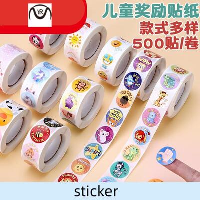 500pcs Reward Stickers Encouragement Sticker Roll for Kids纸