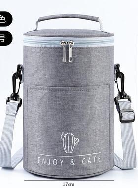 保温饭盒袋手提袋保温袋铝箔加厚上班族学生时尚保温桶饭盒手提包