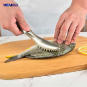 刨鱼鳞神器手动不锈钢鱼鳞刨厨房去鳞器鱼鳞打鳞工具加厚鱼鳞刨刀