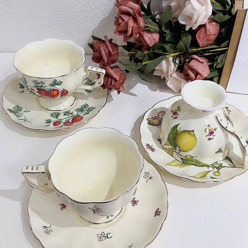 英式复古陶瓷咖啡杯碟套装下午茶壶轻奢咖啡杯茶具茶杯餐具高颜值