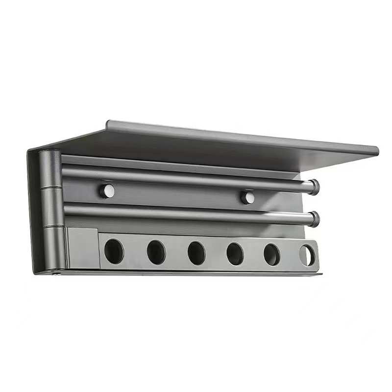 免打孔隐藏折叠晾衣架阳台家用晾衣杆多功能隐形晒衣服架子壁挂式