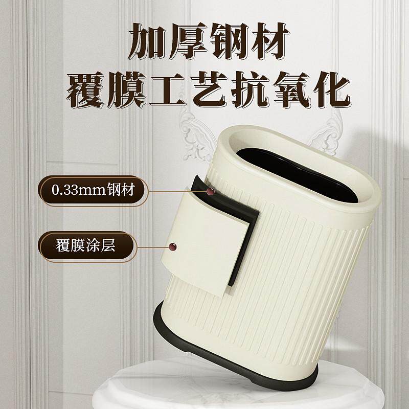 窄缝垃圾桶家用客厅厨房卫生间厕所大号双层无盖高档轻奢简约纸篓