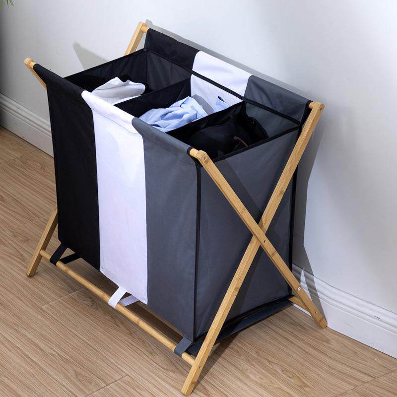 折叠脏篮用脏家衣收纳筐服竹布艺衣详询客服物分格储物收纳分衣类