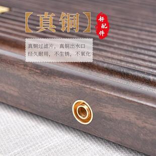 茶盘黑家用排chuxin水式小茶盘茶具办公简约檀木小室海型茶茶台实