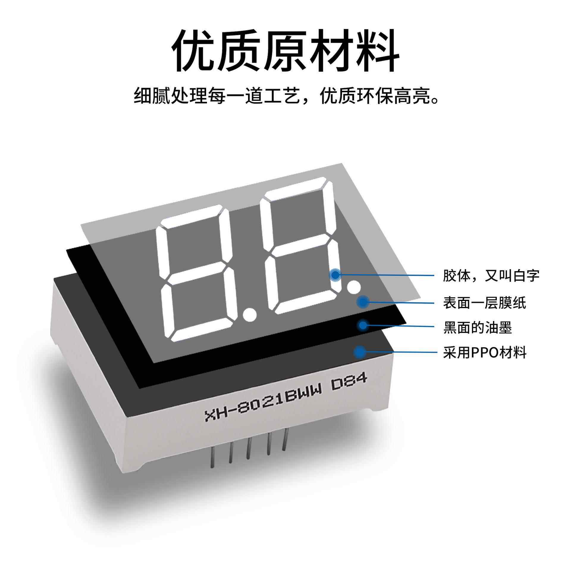 厂家货源0.36寸led数码管高亮显示单色88两位数码管厂家显示屏
