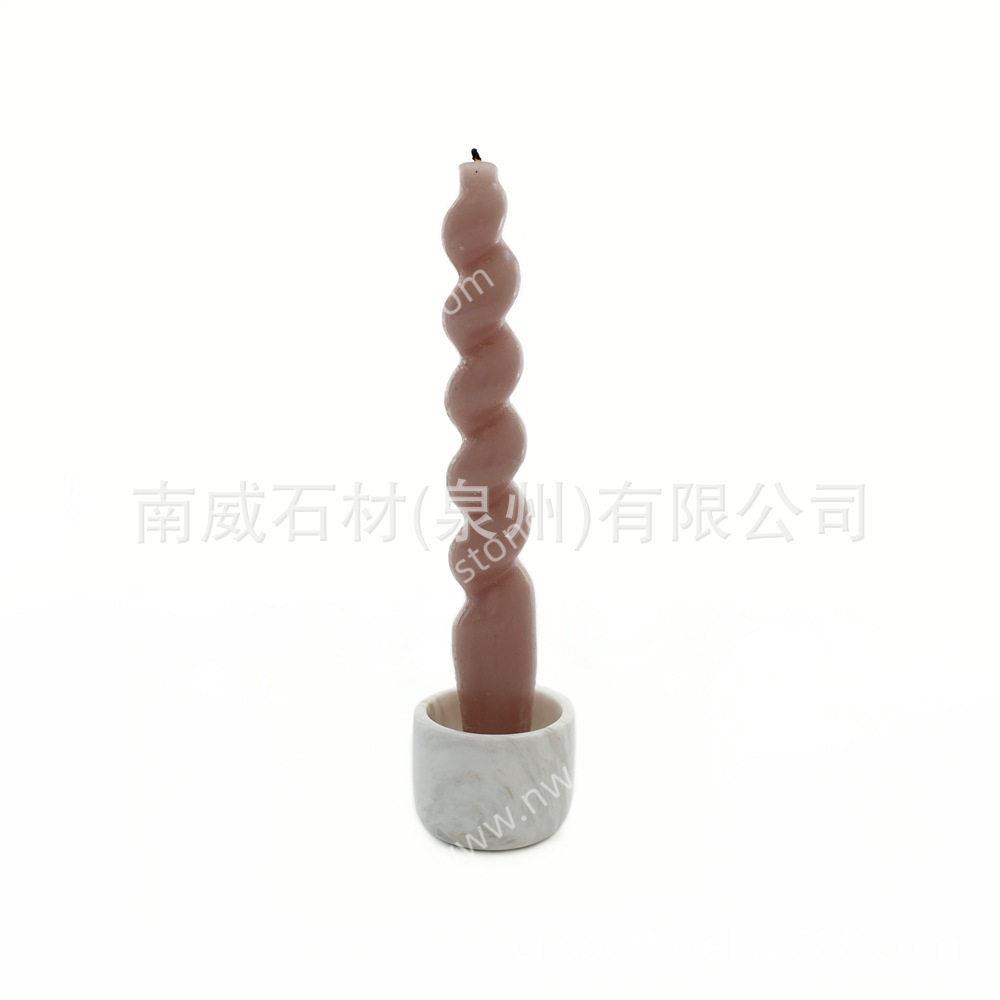 北欧浪漫天然大理石蜡烛杯情人节烛台家用蜡杯网红民宿装饰品