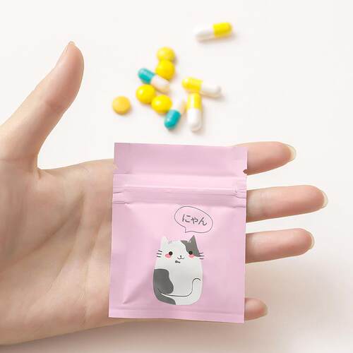 Medication packaging bags for pills and tablets, self-sealin