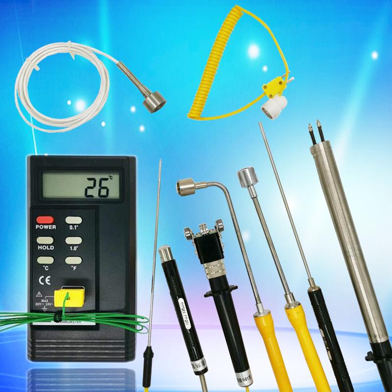工业数字温度计高精度测试仪模具表面热电偶接触点温度计