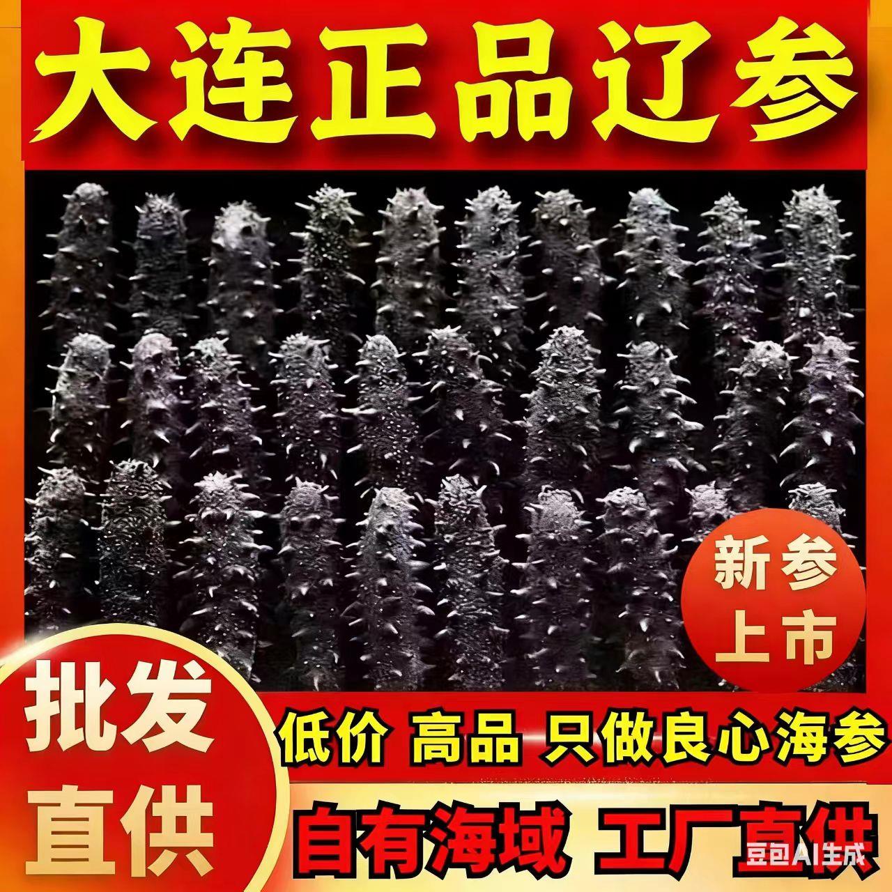 大连淡干海参干货500g野生辽刺参孕妇滋补品礼盒装送长辈