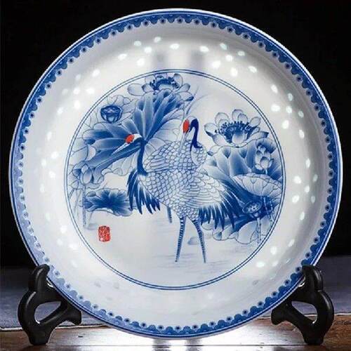 Chinese 8inch Blue And White Porcelain Dinner Plates