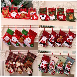 Christmas decorations socks Christmas tree pendants gift bag