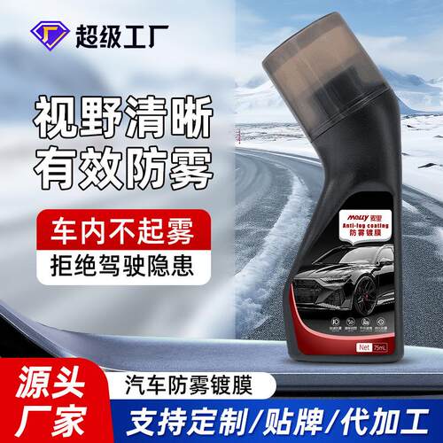 Anti-fog coating agent for car glass, helmet visors, front w