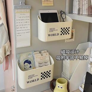 铁皮衣柜磁吸置物架学生宿舍护士柜更衣室值班柜子收纳神器收纳盒