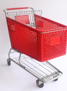 JS-HPT04供应塑料手推车塑料车美式一体手推车多种颜色