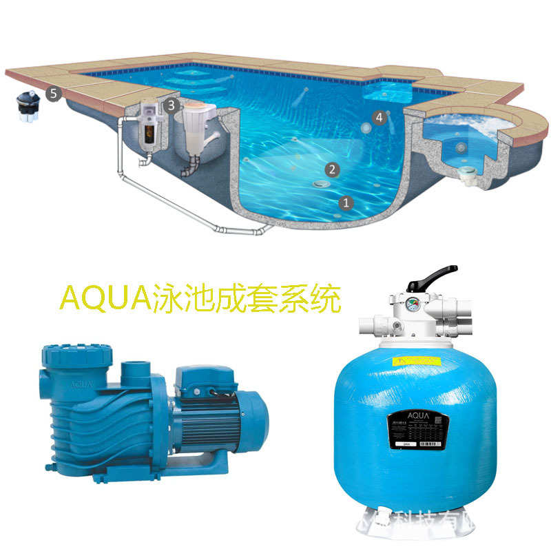 全自动AQUA/爱克游泳池砂缸过滤器鱼池水产养殖过滤石英砂过滤器