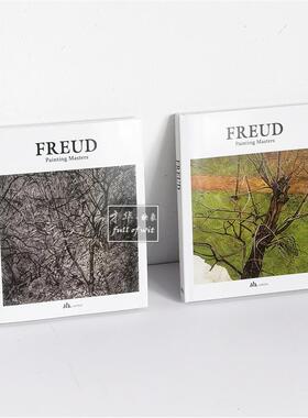 现代简约样板间装饰真书FREUD艺术画册书房书柜摆件摄影仿真道具