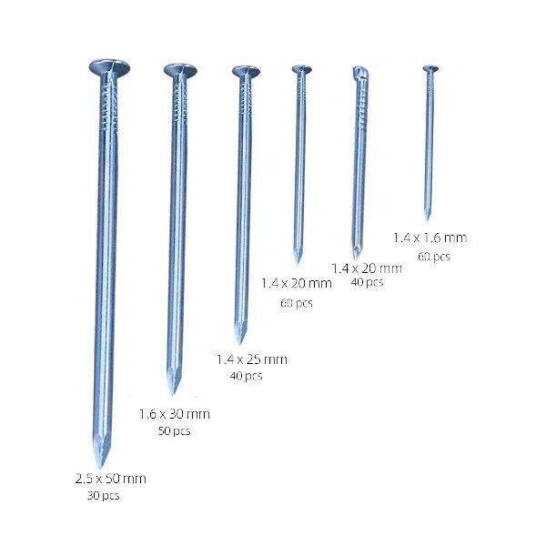 240 PCS Handy Nail Kit Picture Hanging Nails Brad Tool