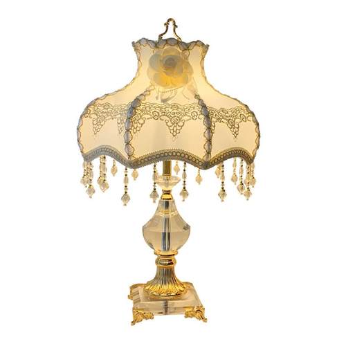 正品欧式台灯水晶奢华高端宫廷大号法式高风级感流苏灯床头罩卧室