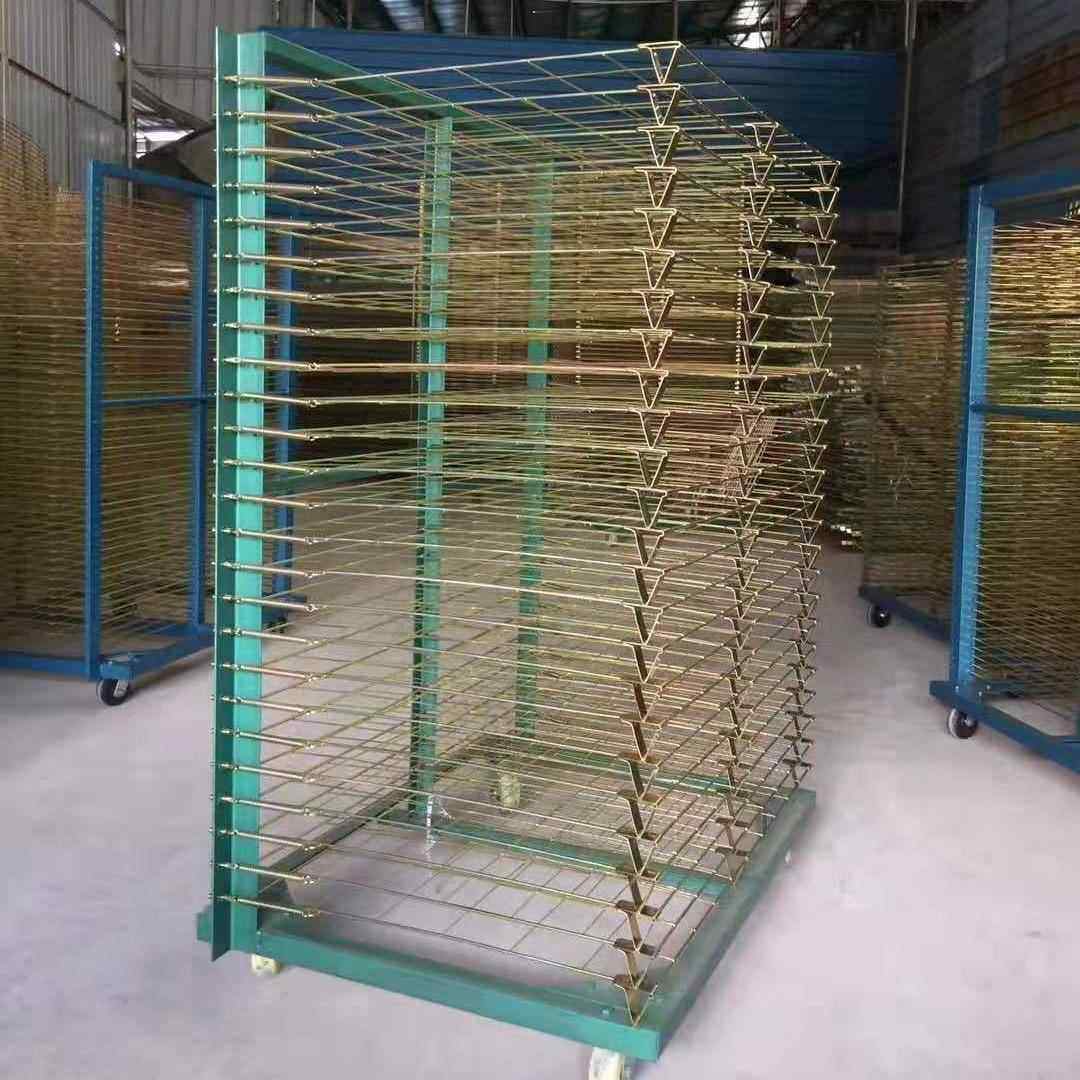 25层轻型晾晒架千层架干燥架网架周转车放线布架子进烤箱置物架