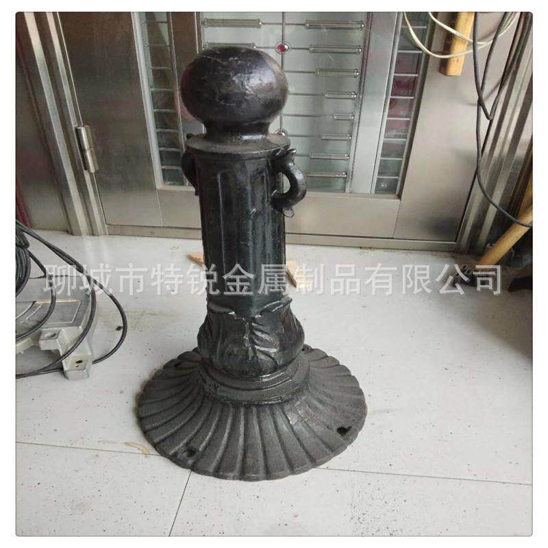 球墨铸铁罗马柱 铸铁挡车器 道路隔离桩 铁艺柱子 马路隔离石柱