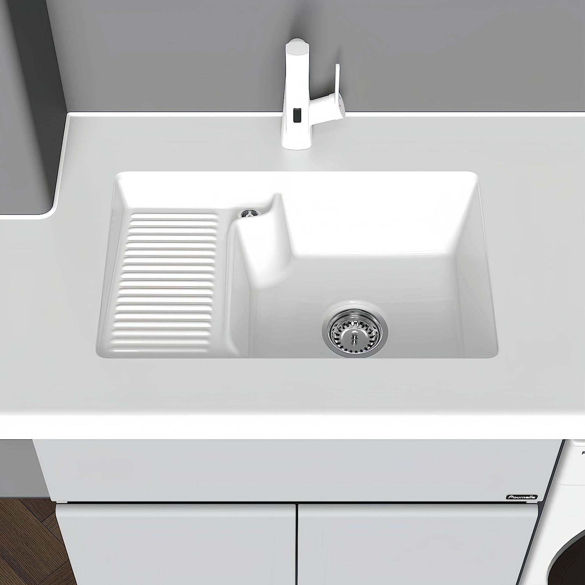 污水分离大小尺寸家洗用嵌径入式洗衣WL池阳台台带搓衣板大口下衣