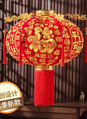 节旋转大红NII灯笼2026新款大门口插一对新年过挂饰春年阳台装饰
