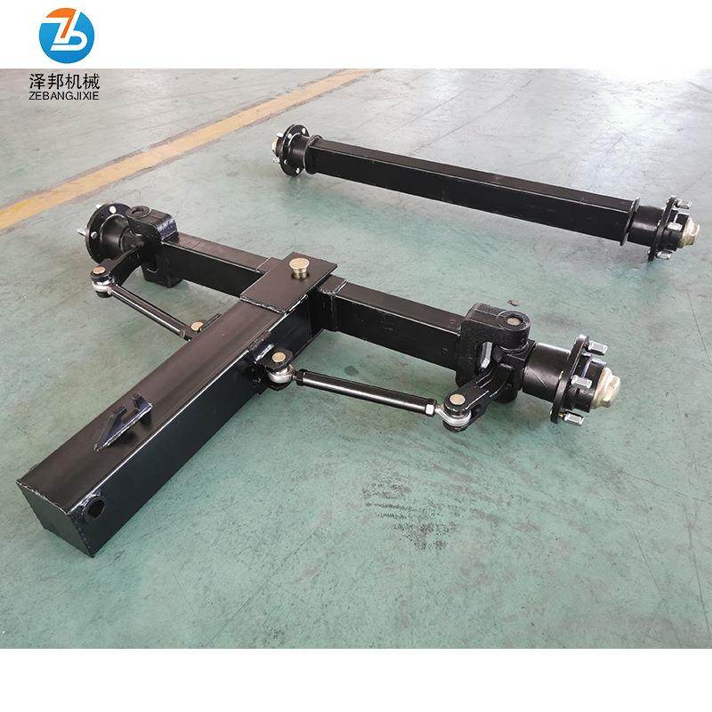 四轮前桥转向拖车桥车 拖车制轴件定改装配前后桥总成厂家BUP定制