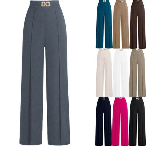 High waist slimming and sagging sensation, wide leg