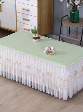 防水桌防油防烫茶几电皮革布防F5M768J7尘罩简约柜长方形餐全包桌