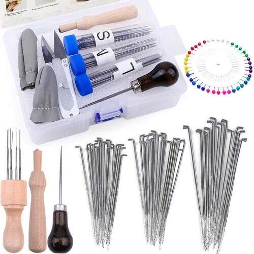 70PCS Needle Felting Kit Wool Felt Needle Wool Felt Pocked N