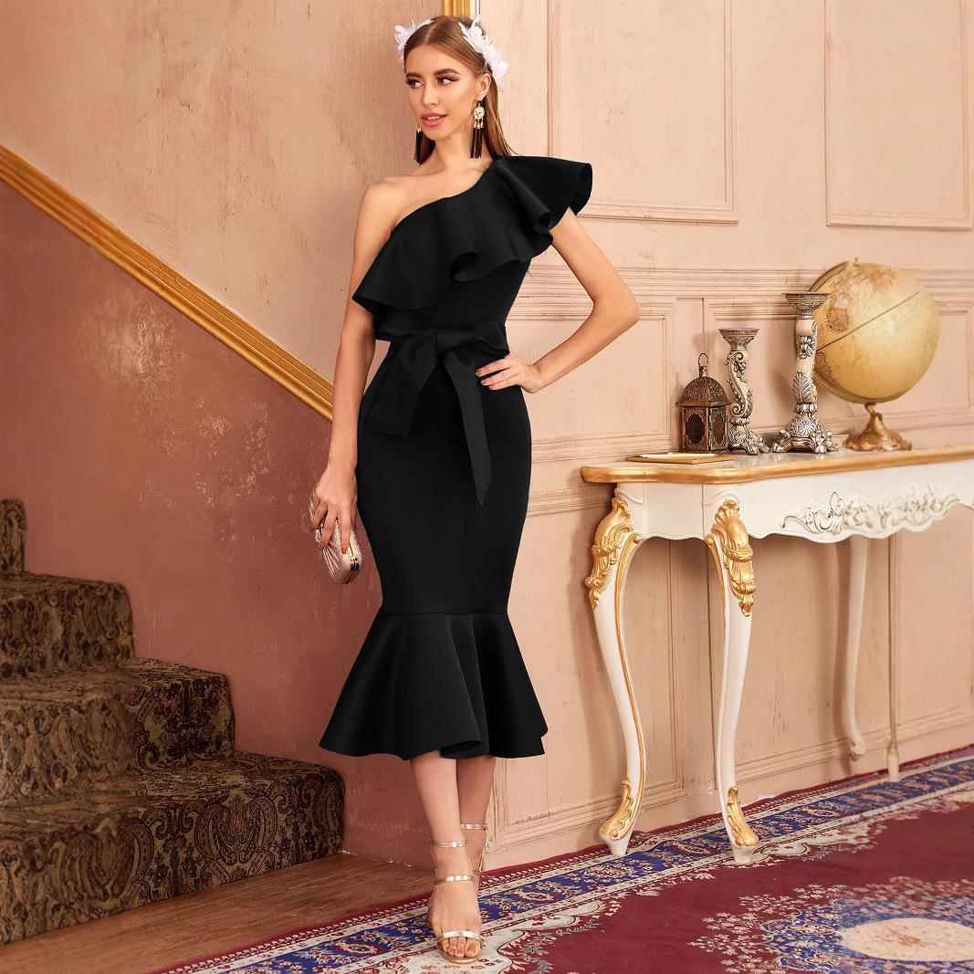 sexy event black hips gowns dresses package female african