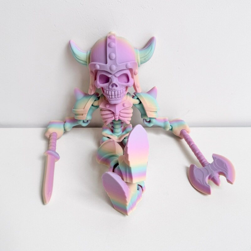 打印骷髅战士关节可动3D模型摆件