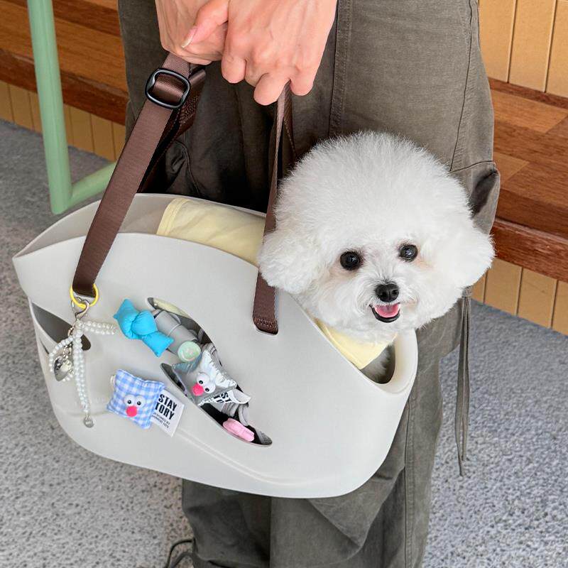 夏季狗包外出包便携透气单肩包比熊手提斜挎包宠物包小型犬猫袋