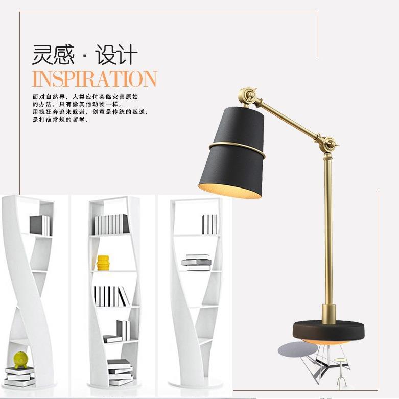 北欧铁艺台灯创意后现代简约办公LED护眼个性床头灯中山市灯具