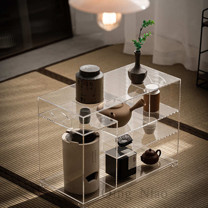 简约创意亚克力置物架收纳架子 功夫茶具茶壶盖碗展示柜茶道配件
