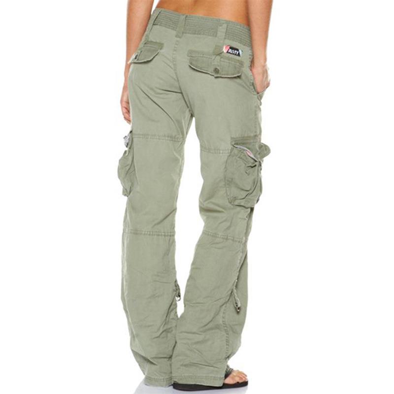 Overalls Straight Loose Casual Multi-Pocket Womens Leg Wide