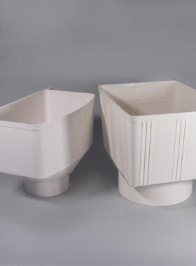 PVC雨水斗 侧排带耳落水口方形110排水塑胶管件厂家