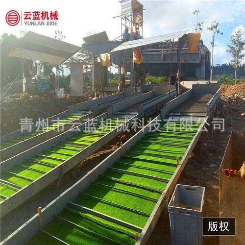 苏里南溜槽选金设备 移动淘金车型号全 旱地淘金车厂家供应