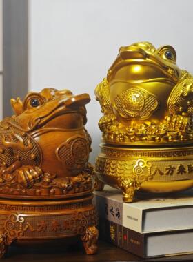 招财金蟾摆件八方来财三足蟾蜍店面公司开业送礼礼品客厅收银柜台