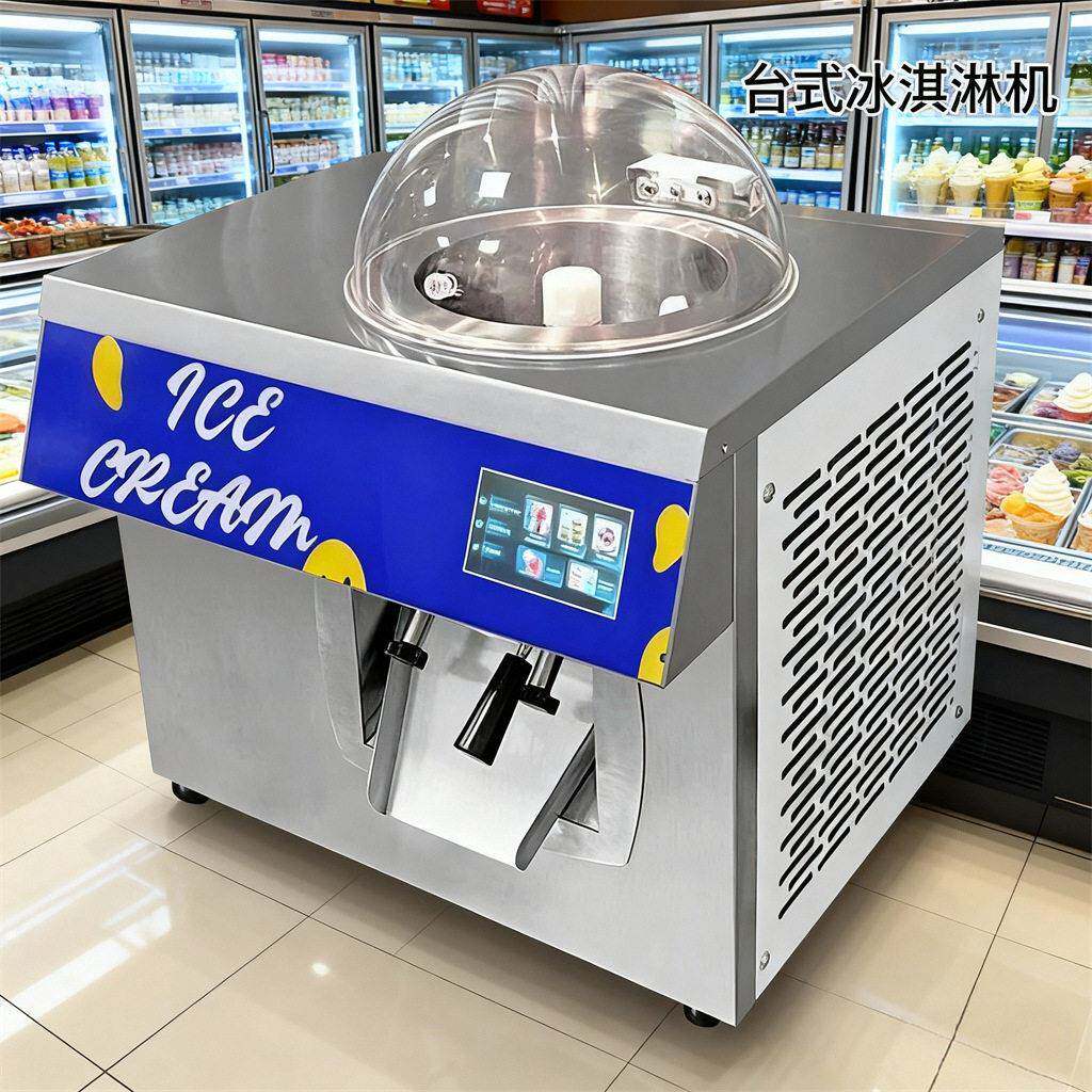 网红Gelato制作机超市现做现卖冰淇淋机台式支持定制LOGO