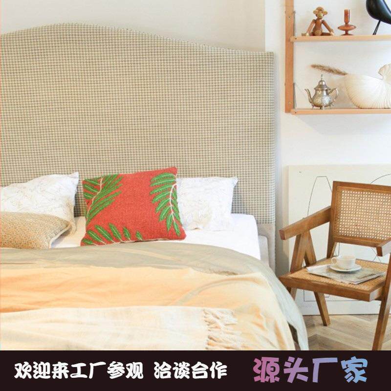 法式田园风威尔士床现代简约米黄格卧室民宿布艺双人床